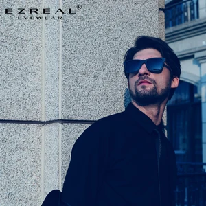 EZREAL брендовые Дизайнерские деревянные солнцезащитные очки Новые Мужские поляризационные черные деревянные солнцезащитные очки для скейтборда Ретро винтажные очки Прямая поставка