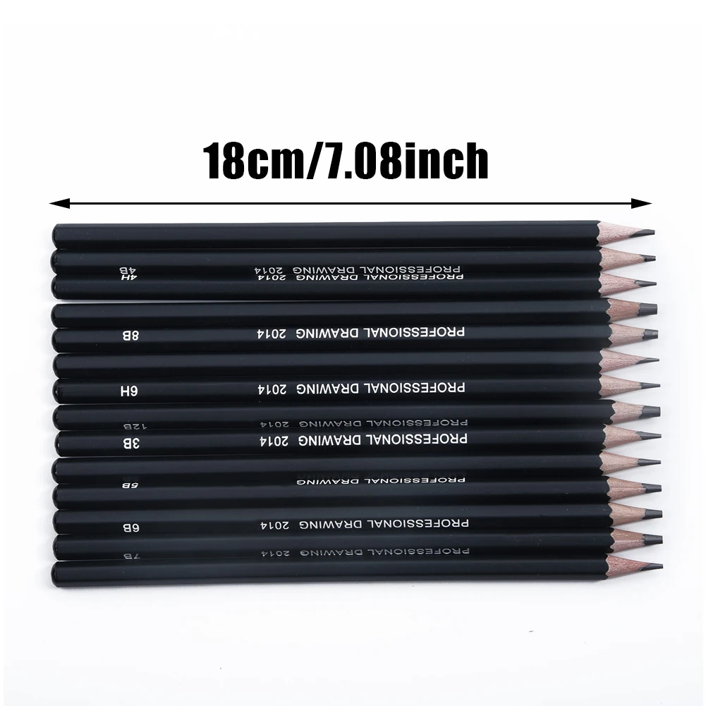 14 шт. графитовый карандаш для рисования скетчей 6H 12B профессиональный
