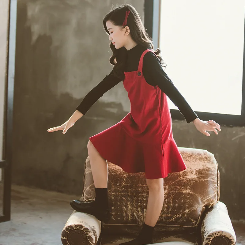 Наряды с оборками для девочек Новинка 2020 года однотонные штаны в стиле ретро