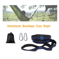 2 pcs outdoor hammock straps special reinforced polyester load bearing barbed black camping 10 ring camping swing rope straps