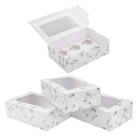 15 pack marble cookie boxes with window pastry bakery boxes with window cake boxes wedding party favor boxes