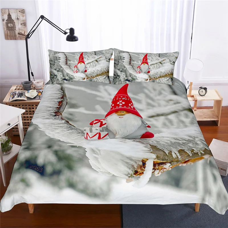 3D с изображениями героев мультфильмов Рождественская тематика пододеяльник