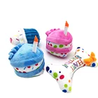 Игрушка плюшевая в форме торта на день рождения