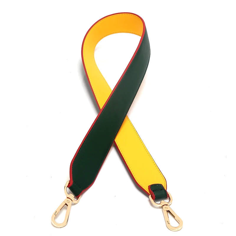 Blackish green-yello Ремень для сумки, женские Наплечные ремни для сумок, цветной широкий ремень, сумка на плечо, Сменный ремень для леди pasek do torebki 90 см - Цвет: Blackish green-yello