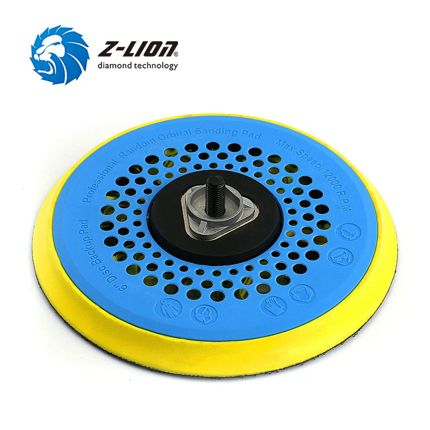 Z-LION 1PC 6&quot Disc Backup Pad With Removable 5/16&quot*24 Thread Random Orbit Sanding Backer Plate For Woodworking Polishing |
