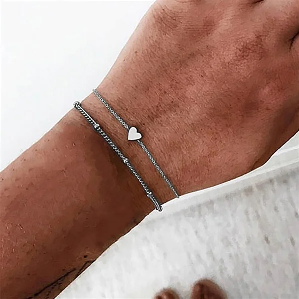 IFMIA Boho, набор, винтажные манжеты, серебряный браслет, браслеты, наборы для женщин, Богемия, луна, шарм, цепь, браслеты,, ювелирное изделие, подарки - Окраска металла: IF11000247-2