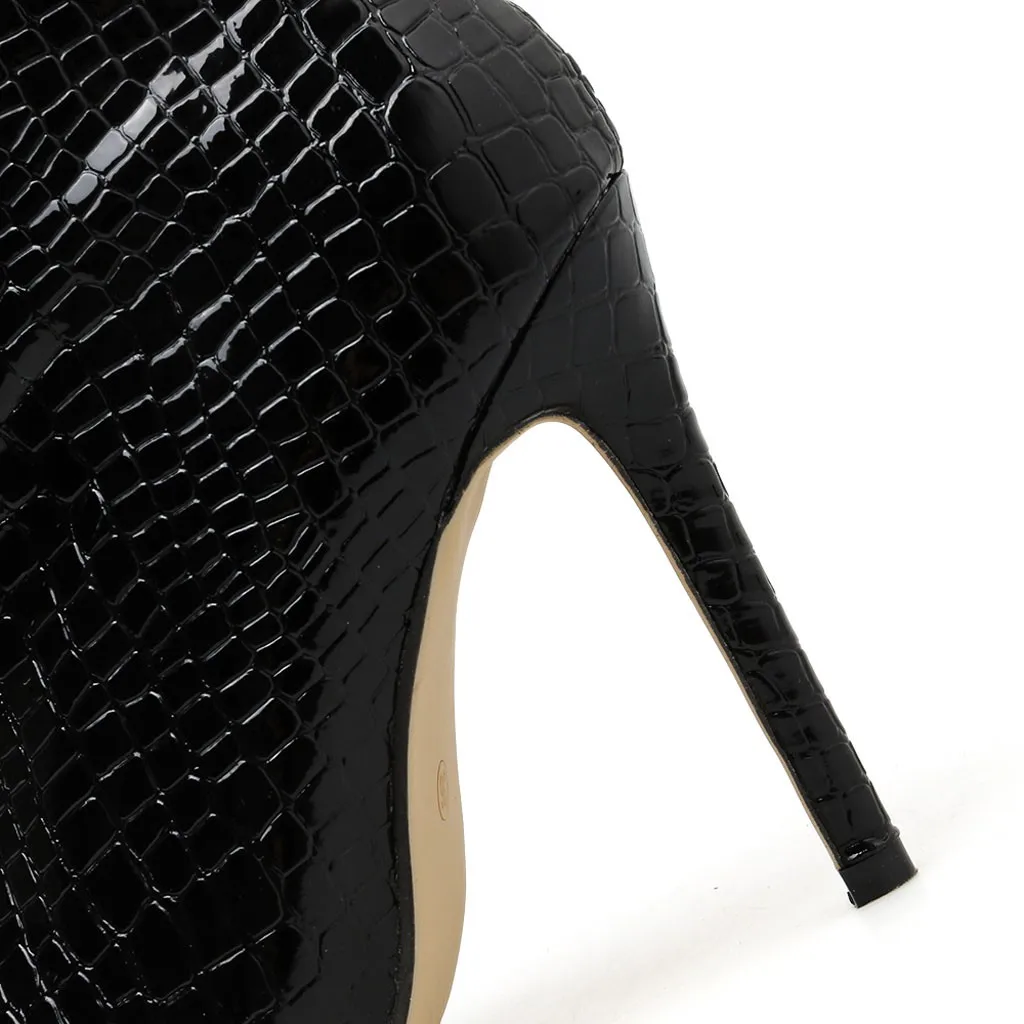 

Thin Heel Boots 2121 Nice Fashion PU Pointed Toe High Heel Boot Shoes 35-52 Ankle Boots Sexy High Heels