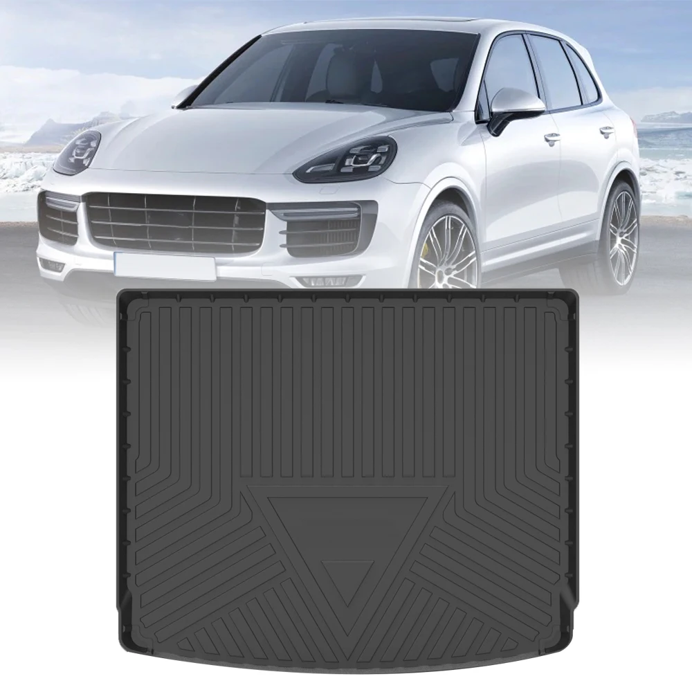 

Автомобильный коврик для багажника MUCHKEY для Porsche Cayenne 2011-2018 Cayenne SUV/Coupe/E-Hybrid 2019-2020, резиновый коврик для багажника из ТПЭ для любой погоды