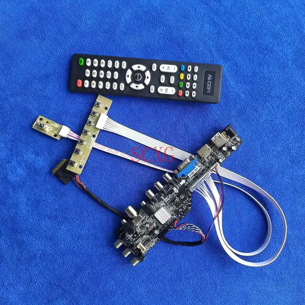 

HDMI-совместимый с DVB VGA USB AV 1600*900 дисплей Контроллер плата сигнала цифровой для LTN156KT02/N156O6 DIY светодиодный LED/LCD LVDS-40Pin