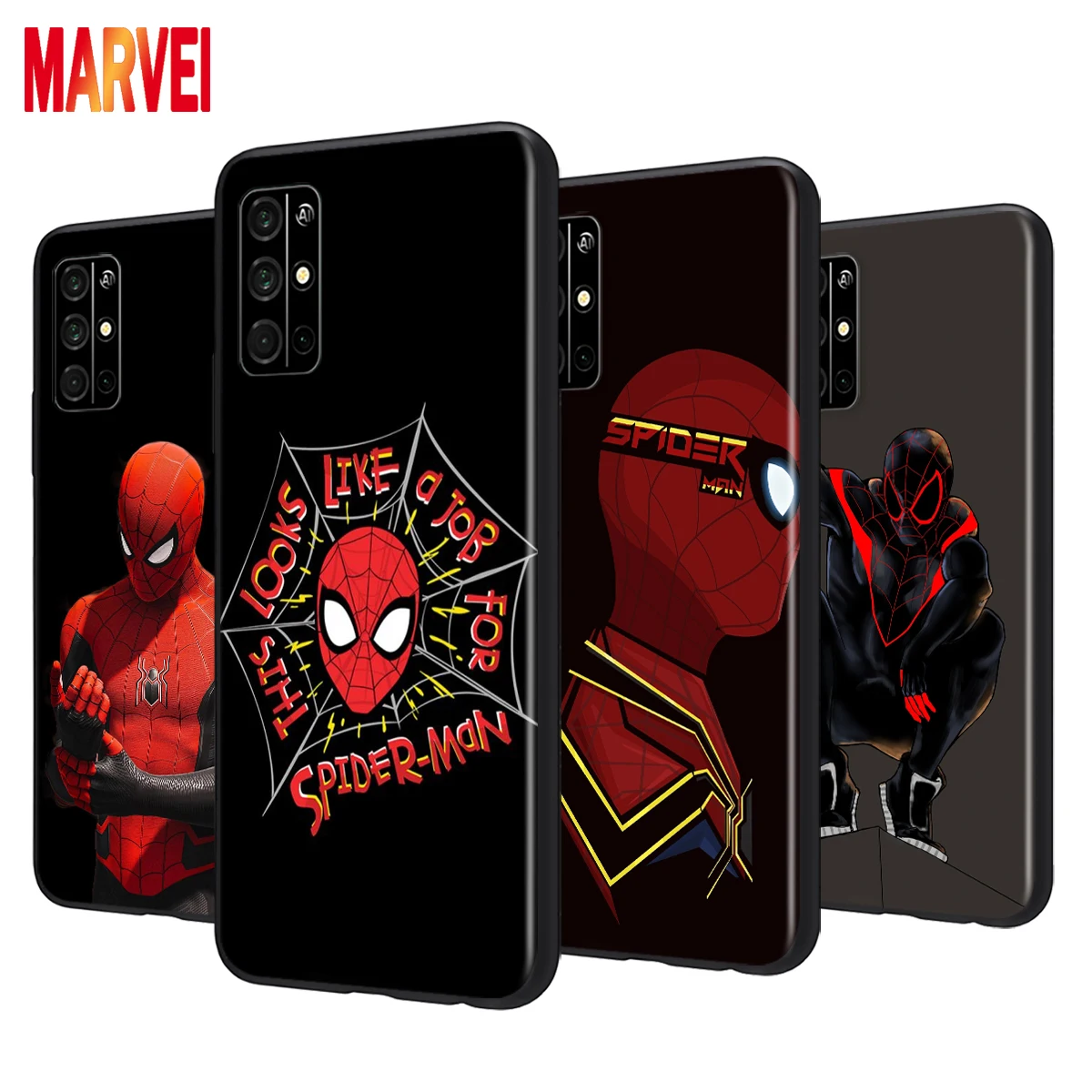 

Hot Marvel SpiderMan Art Soft TPU Cover For Huawei Honor 8S 8C 8X 8A 8 7S 7A 7C 7 Pro Prime RU MAX 2020 2019 Black Phone Case