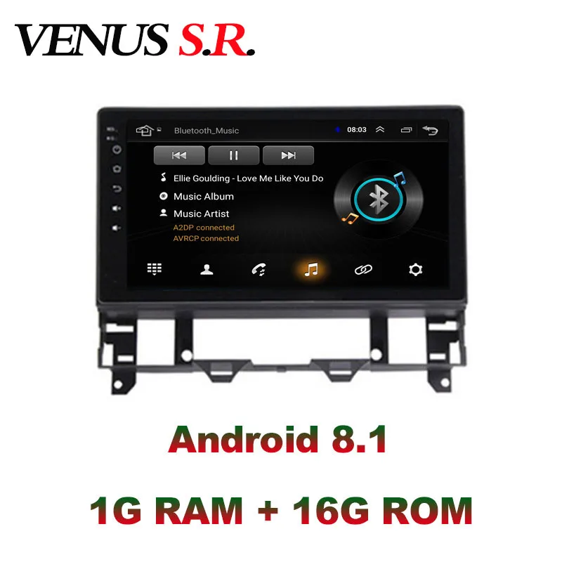 Автомобильный DVD-плеер VenusSR Android 8 1 GPS-навигация мультимедийный плеер для Mazda 6