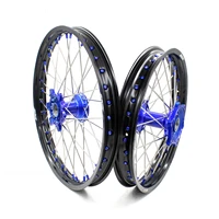 motorcycle 2119 casting aluminum spoked wheels set replacement yz125 yz250 yz250f yz450f 2020 blue hub black
