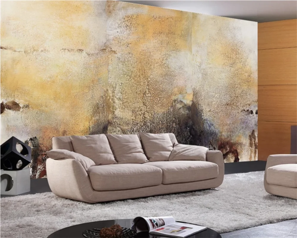 Настенные 3D-обои на заказ абстрактная картина маслом ретро-стена