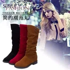 Женские зимние ботинки для верховой езды, мотоциклетные ботинки из флока с плюшевой подкладкой и шнуровкой, зимние ботинки из нубука на плоской подошве, 2019