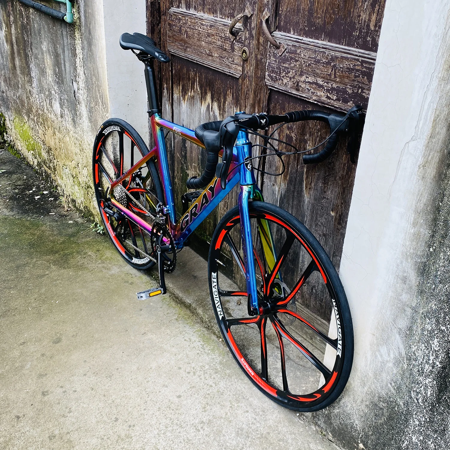 Дорожный велосипед 16 скоростей с колесами из магниевого сплава 70 мм колесные