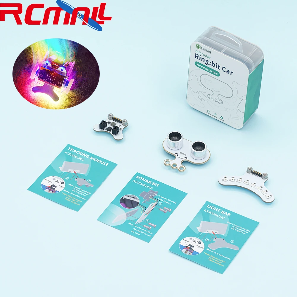 Сонар: бит + модуль отслеживания Радужная Светодиодная лента для кольца: линия bit