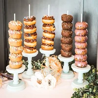 wedding decoration donuts wall wooden holds stand dessert doughnut table holder wedding kids birthday party supplies