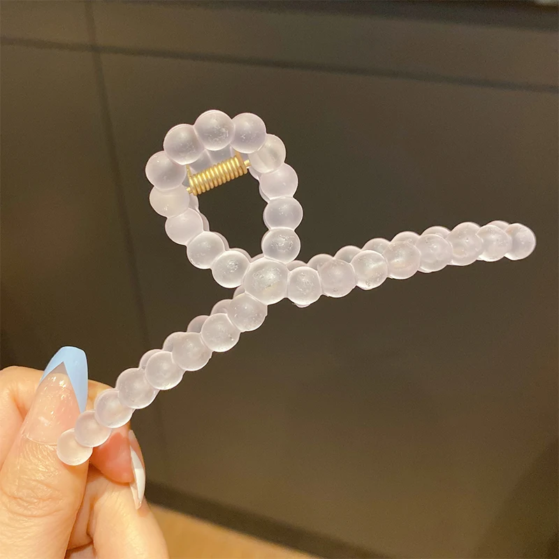 

Personality Frosted Hairpin Shark Clip Fashion Hair Accessories Transparent Frosted Grasp Clip Temperament Hairpin.