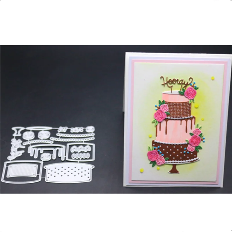 Металлические штампы YINISE для торта на день рождения рукоделие изготовление