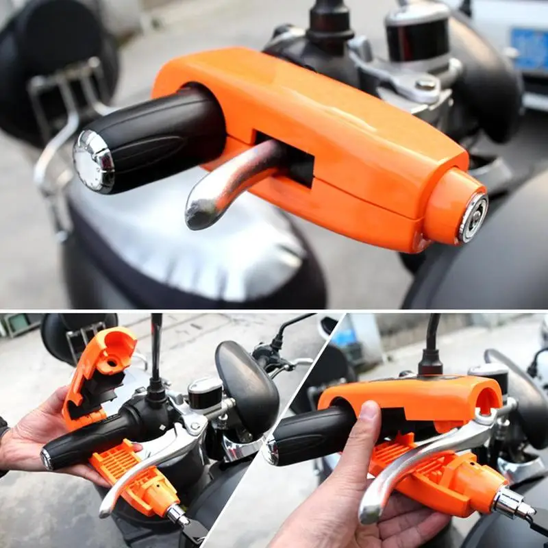 

Motorcycle Lock Scooter Universal Handlebar Safety Throttle Lock Brake Anti-theft Grip Wire Motor Steel Built-in L5C4
