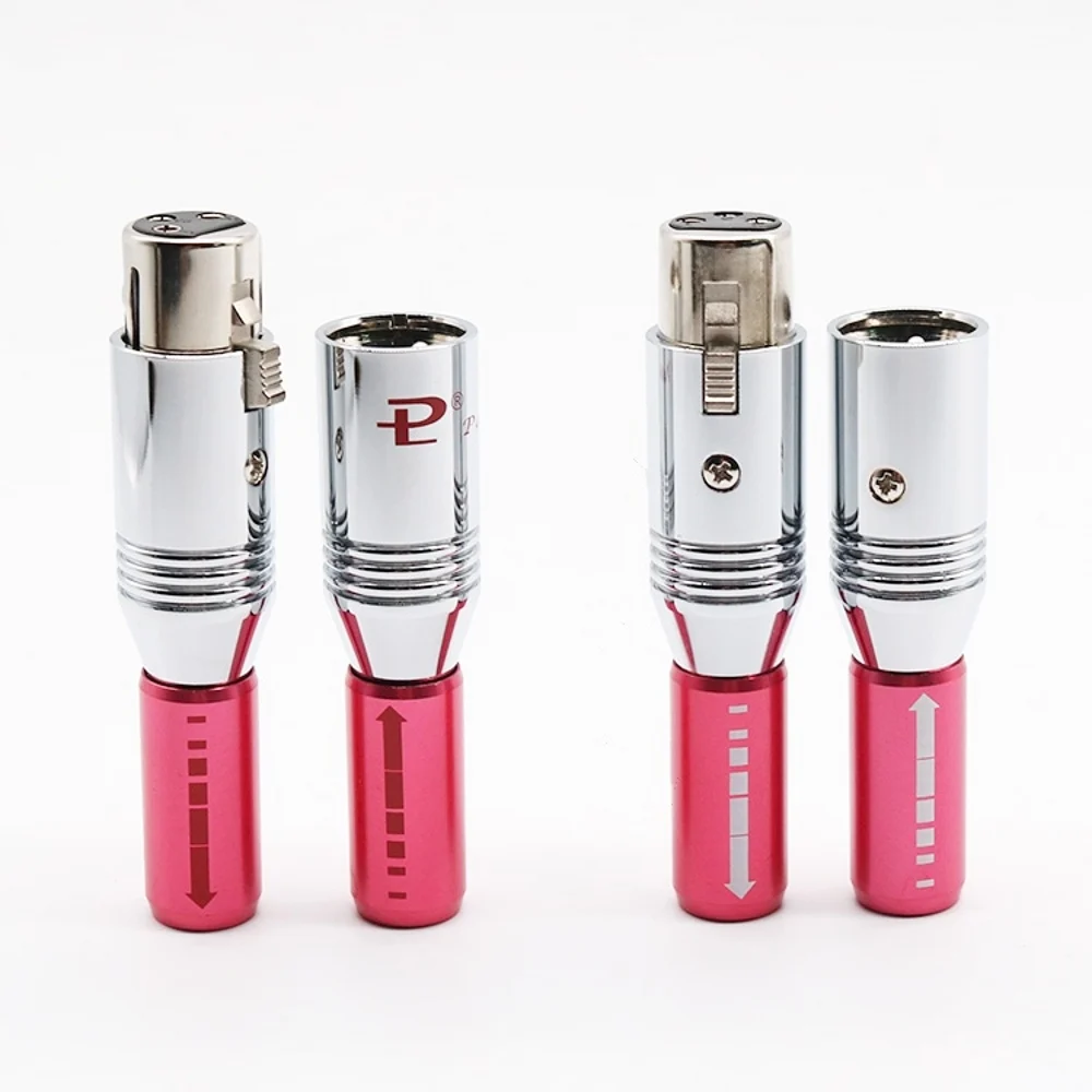 Palic Высокое качество 24K позолоченный 3 Pin Соединительный Штепсель XLR MIC 4 шт (2