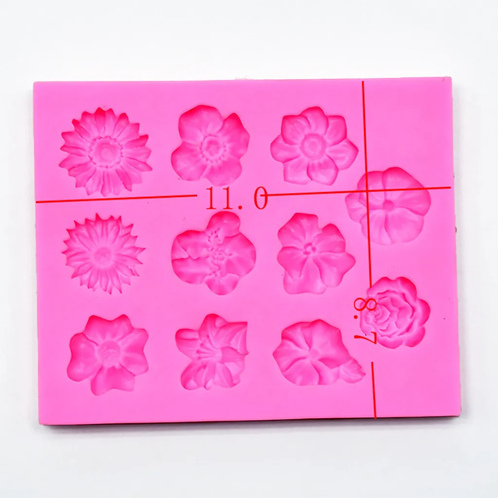 3D роза с рисунком &quotПодсолнух&quot изделия из сахара форма для торта DIY вечерние