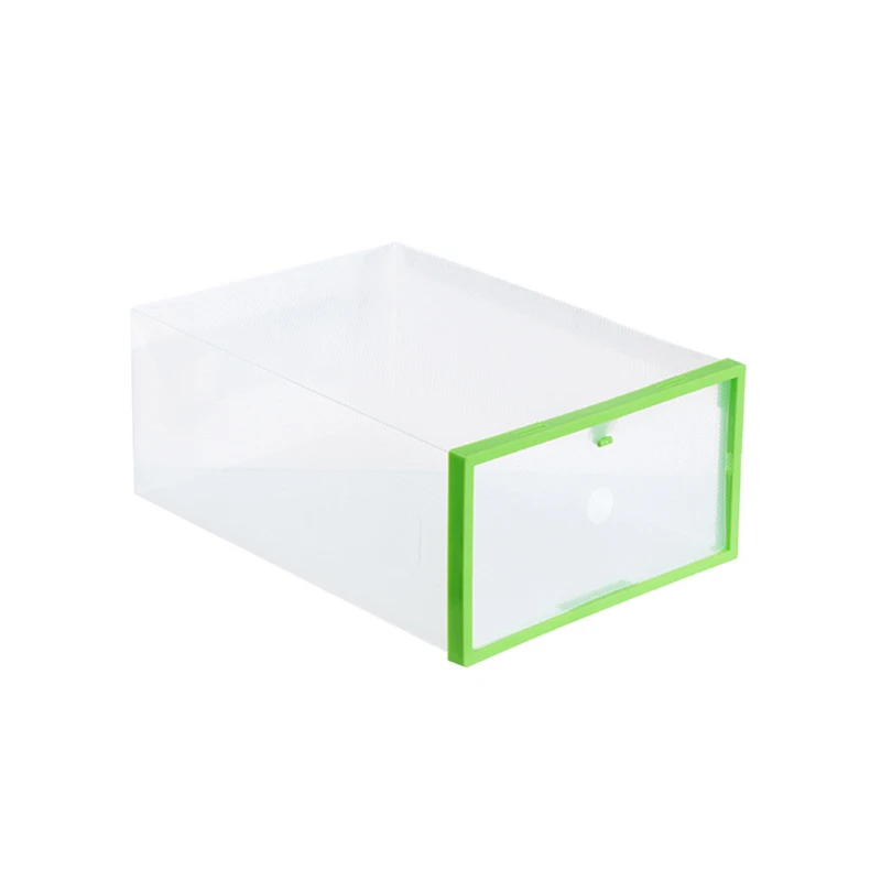 Прямоугольник PP органайзер для обуви утолщенный ящик для хранения обуви Экологичная для обуви Коробка Для Хранения Чехол прозрачная пластиковая емкость для хранения коробка