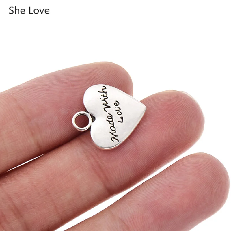 Chzimade 20 шт. серебристые металлические этикетки для одежды ручной работы в форме