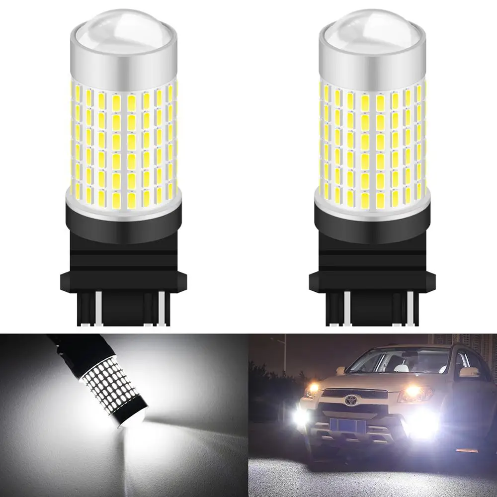2 шт. 1500 люмен ксенон белый 144-SMD 3157 3357 3457 4114 3156 T25 светодиодный лампы для 2011-up Jeep Compass
