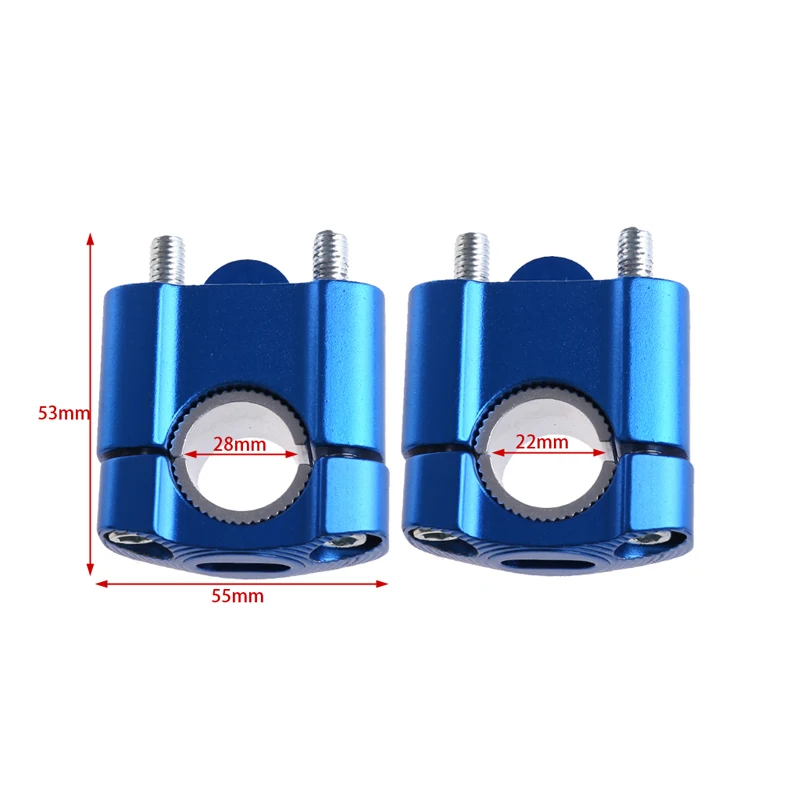 

1 Pair Off Road Motorcycle Clamp Raised Riser For 22mm 28mm Fat Bar Pit Red