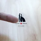 96 шт. 3 см персонализированный Свадебный стикер, индивидуальная этикетка с именем, прозрачный круглый логотип, вечерние подарочные коробки для конфет
