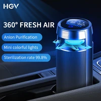 Mini Air Purifier for Home Car Air Purifiers with True Hepa Filter and Colorful Light Portable Negative Ion Cleaner for Office