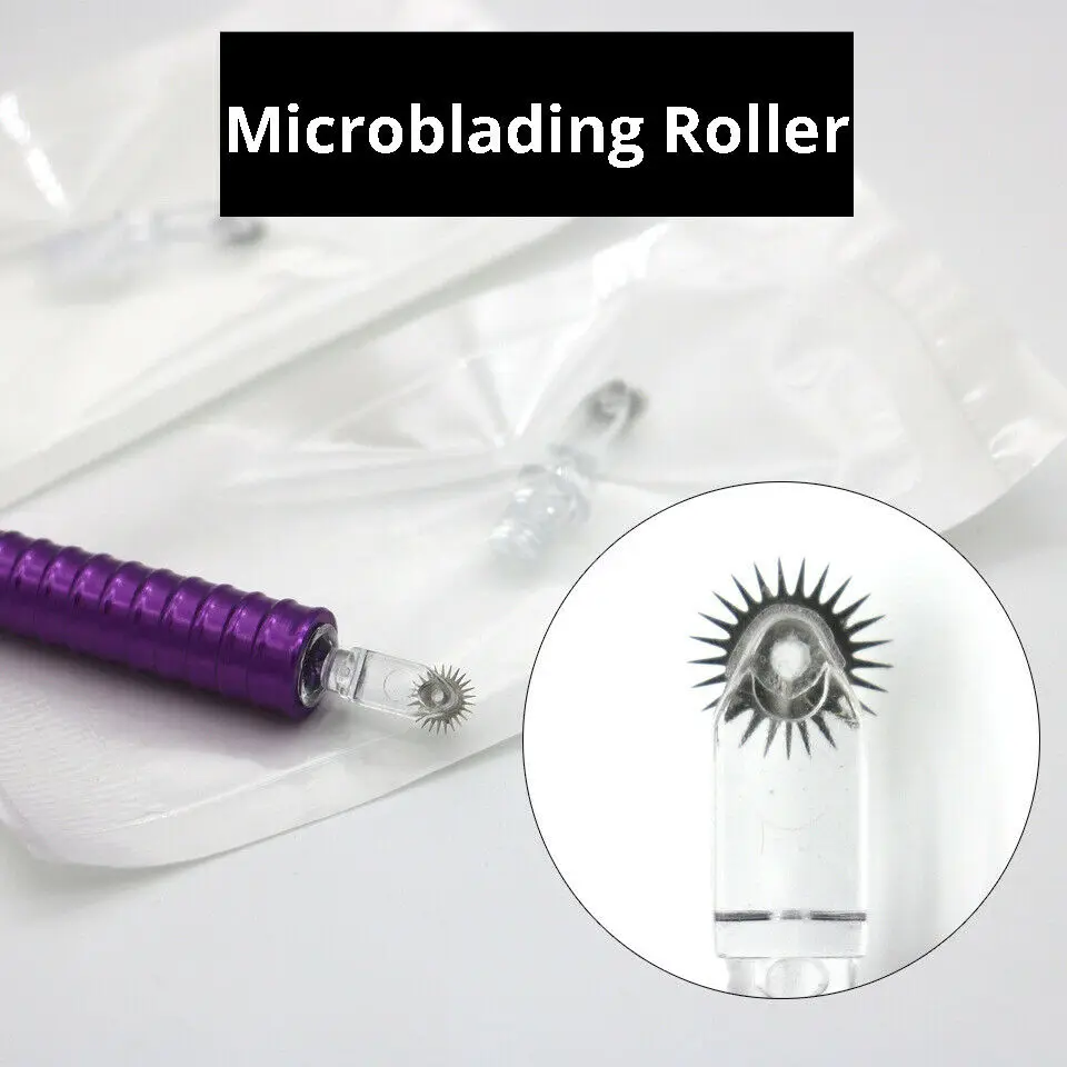 

Microblading Roller Blades 6mm/9mm Eyebrow Tattoo Needles Permanent Makeup Microblading Needles Shading Spiral Mouth Blades
