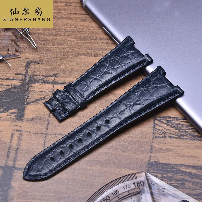 

New Luxury Alligator Watch Band 25MM Custom NAUTILUS Strap Men Women Crocodile Skin Watchbands Top Handmade Genuine Leather Belt