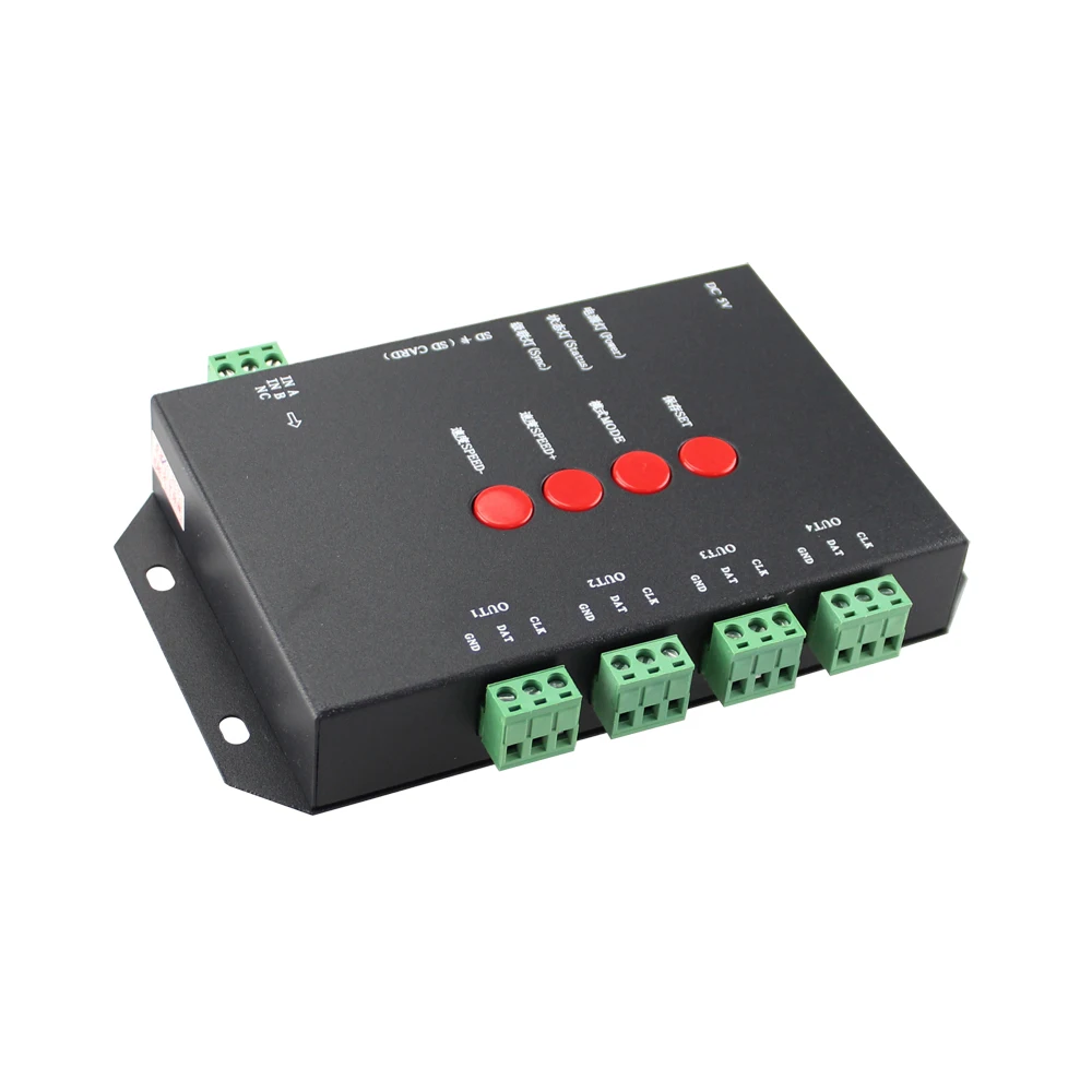 T-4000S controller SD card led T4000 with max 1024 pixel every port for WS2811 WS2801 WS2803 LP6803 | Освещение