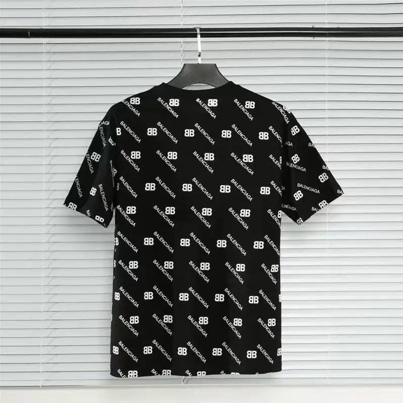 

2021 Early Spring New All Over Print Letters Summer Round Neck Short Sleeve T-shirt Unisex Fashion