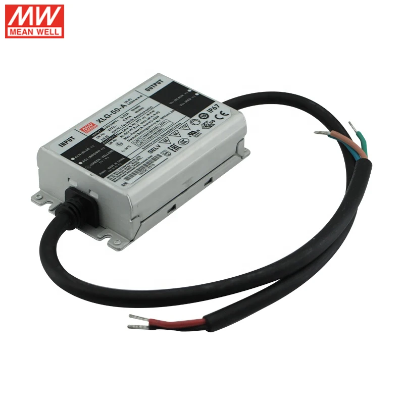 Светодиодный источник питания MEAN WELL XLG 50 A 50W 22 ~ 54V 1A с постоянным режимом