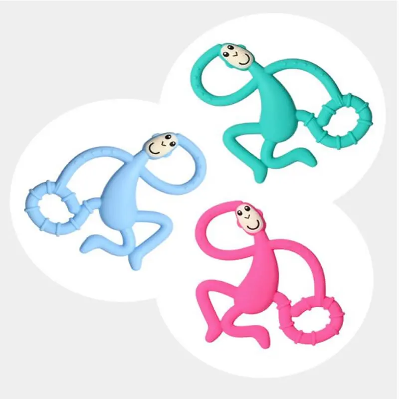 Детская силиконовая обезьянка Прорезыватель для зубов трехмерное моделирование