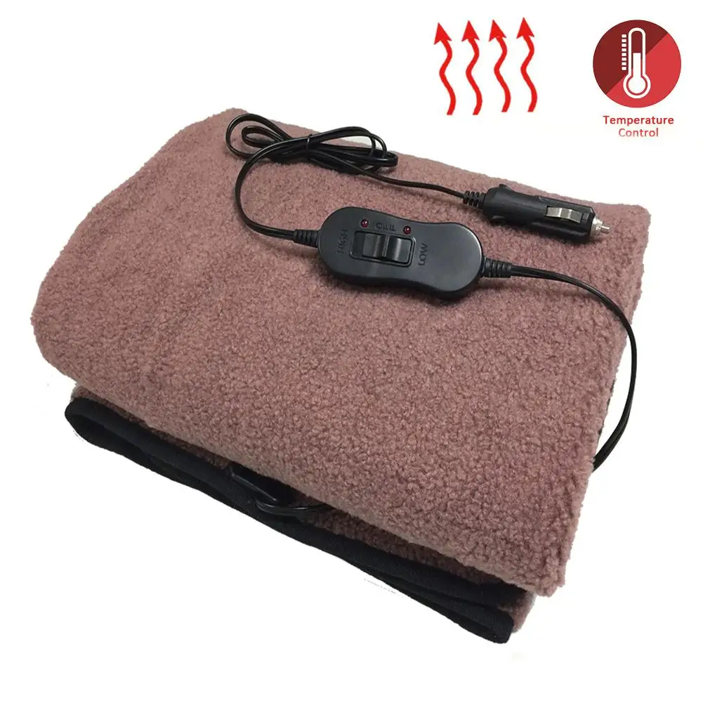 

45W Electric Heated Blanket Energy-saving Solid Fleece Blanket for Car Truck RV Traveling Cold Weather Winter Blanket 110x70cm
