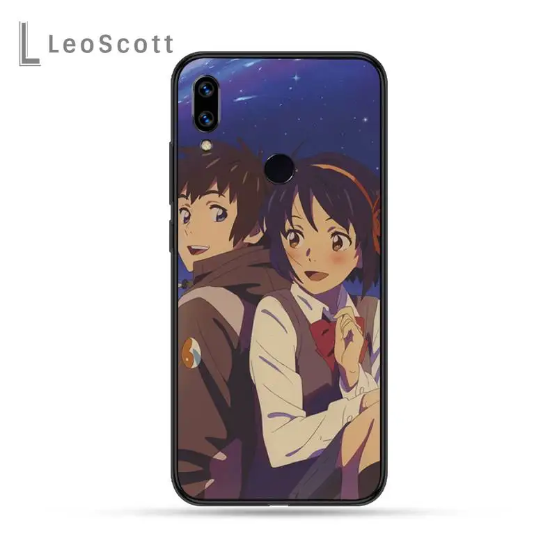 

Japanese Anime Your Name Kimi no Na wa Phone Case For Xiaomi Redmi Note 4 4x 5 6 7 8 pro S2 PLUS 6A PRO