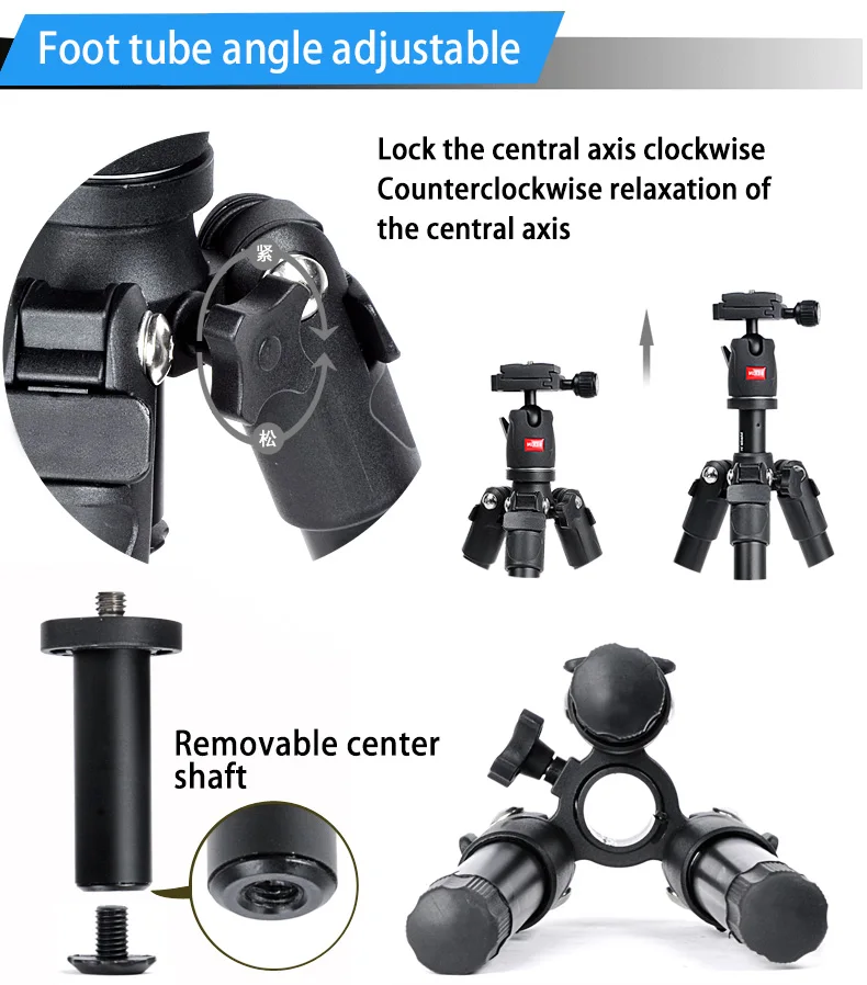 BEXIN мини-штатив dslr настольная камера подставка для телефона штатив Гибкий портативный складной дорожный штатив для dslr камеры с мини-шаровой головкой