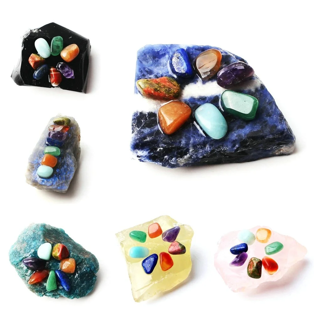 1 шт. натуральный хрустальный камень 7 чакр гравий миниатюрные красочные бусины