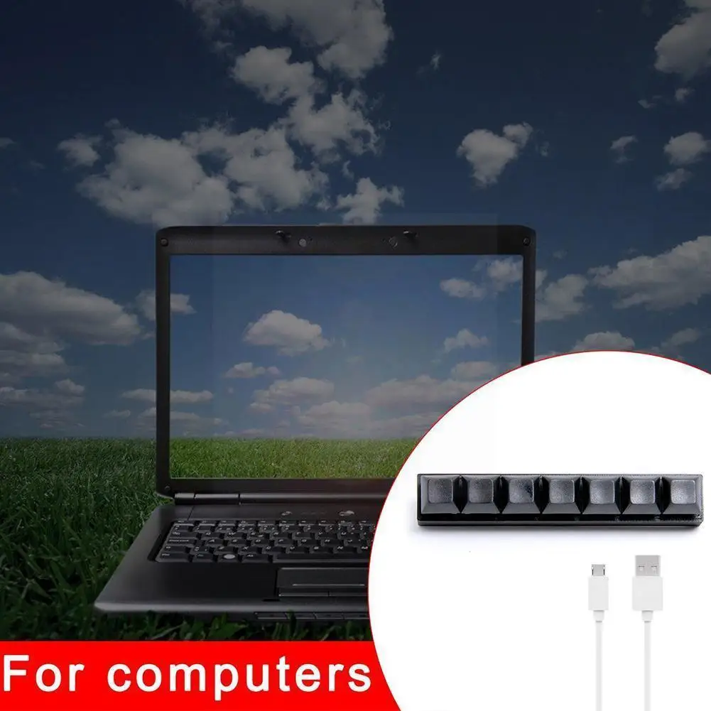 

MINI USB 7-key Black Small Keyboard Custom Shortcut Keyboard Keypad Digital Keys Mechanical Custom Keyboard Programmable R3T4