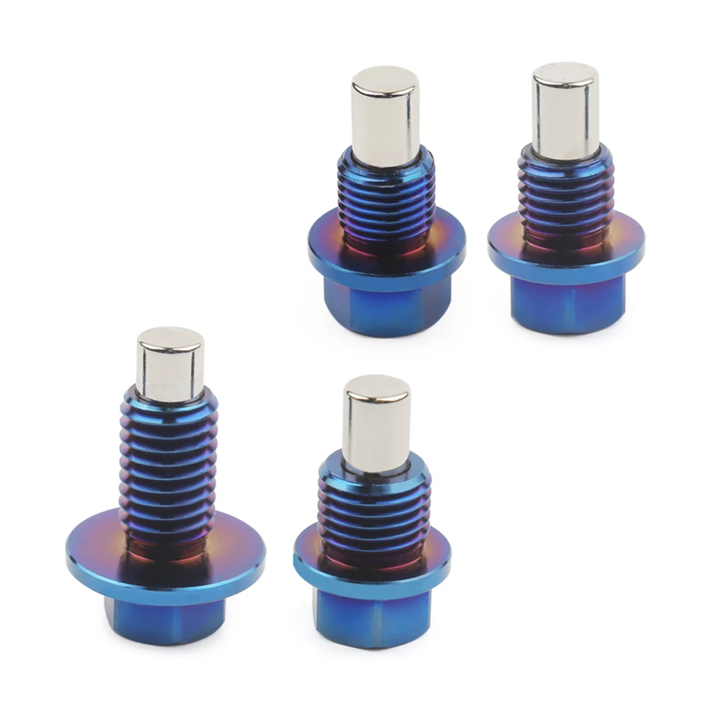 

Oil Release Plug Drain Magnetic Nut Bolt Titanium Alloy Release Plug Oil Drain Sump Oil Release Bolt M12*1.25/1.5/1.75 M14*1.5