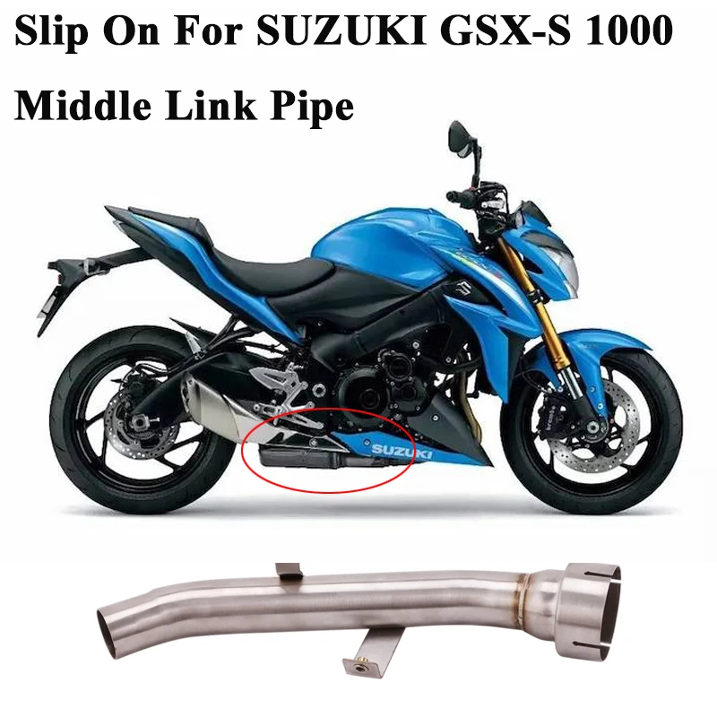 

For SUZUKI GSX-S 1000 GSXS1000 2015 - 2018 Motorcycle Exhaust Escape Middle Pipe Stainless Steel Link Pipe Eliminator Enhanced