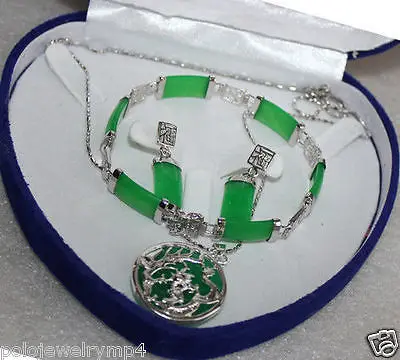 

Ювелирные изделия зеленый нефритовый браслет счастливый Дракон подвеска серьги набор часы оптовая продажа кварцевый нефрит