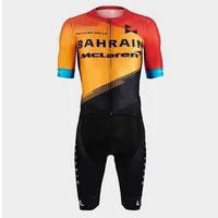 pro team 2020 bahrain new summer skinsuit men traje triathon cycling short sleeve mtb roupa ciclismo bike sports running suit