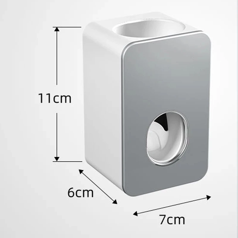 useful automatic toothpaste dispenser dust proof toothbrush holder wall mount stand bathroom accessories set free global shipping