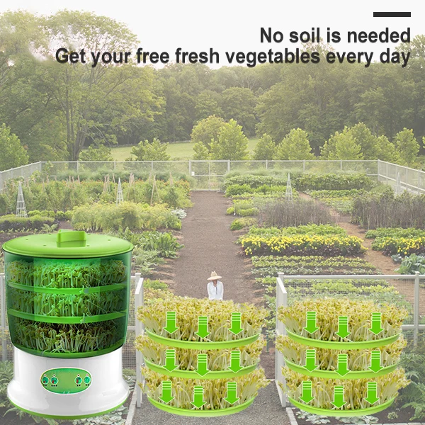 

NEW Automatic Sprouter Machine Bean Sprouts Growing Machine Large-capacity Sprouting Seedling Machines