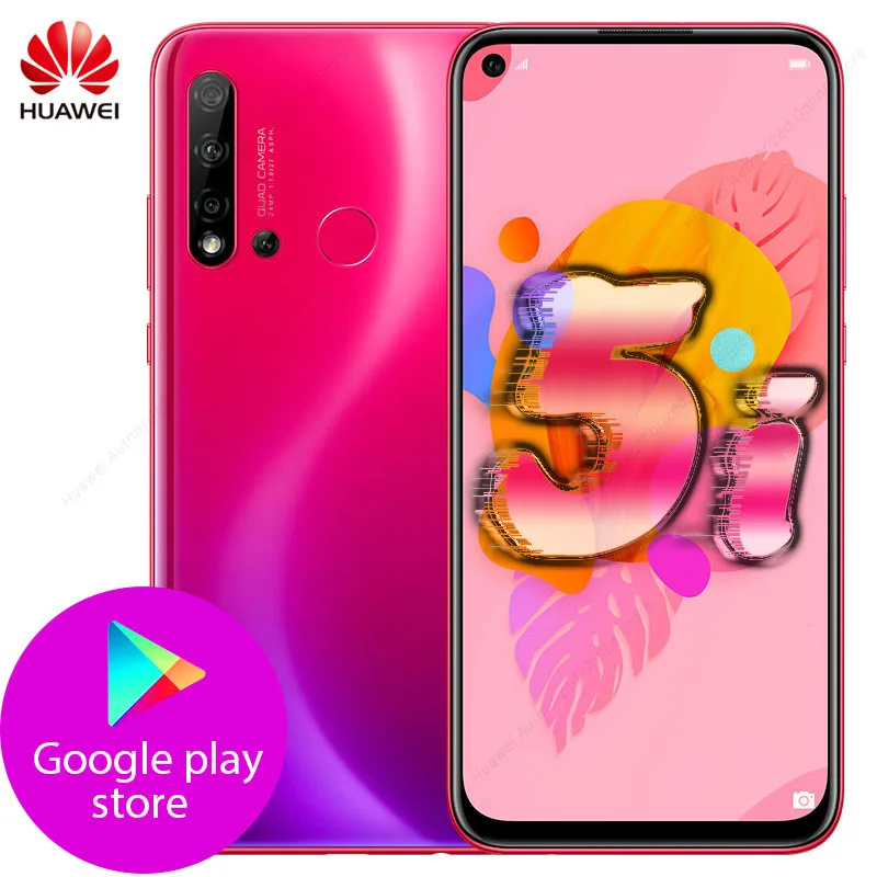 huawei Nova 5i, 6 ГБ, 128 ГБ, мобильный телефон Kirin 710, четыре ядра, 6,4 дюймов, Android 9,0, отпечаток пальца, 24 МП, фронтальная камера, GPU, Turbo 3,0